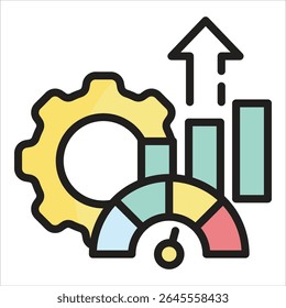 Performance Metrics Icon Element For Design