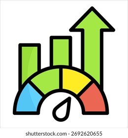Performance Metrics Icon Element For Design