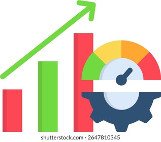 Ícone de Métricas de Desempenho - Ilustração de Vetor Simples