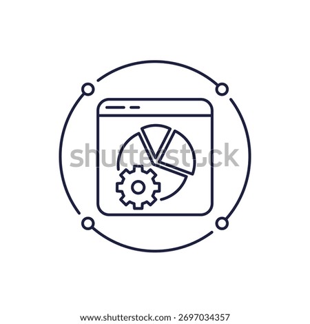 performance metrics icon in line design
