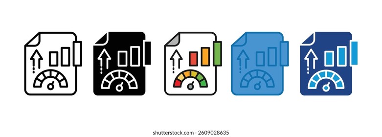 Performance Metrics Icon Set Multiple Style Collection
