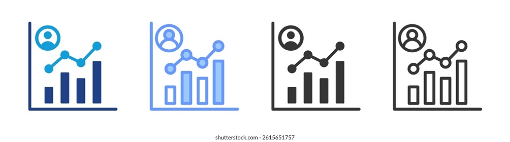 Performance Metrics icon set multiple style collection