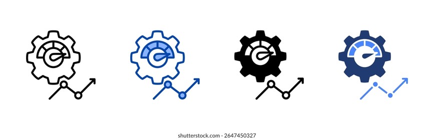 Performance Metrics icon sheet multiple style collection