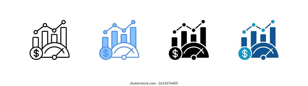 Performance Metrics Multi Style Icon Sheet