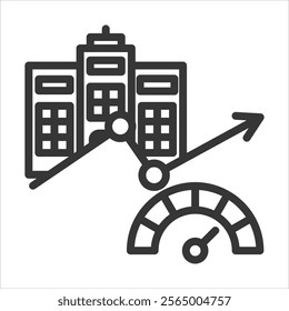 Performance Metrics Outline Icon Vector Illustration