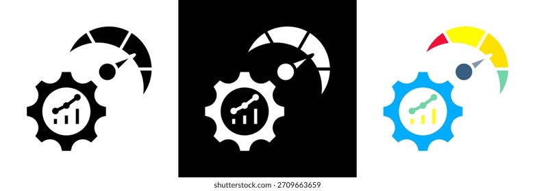 Performance MetricsIcon Set Glyph vector Illustration