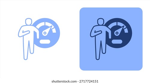 Rendimiento mixto Color de dos tonos e ilustración de icono de fondo contrastante