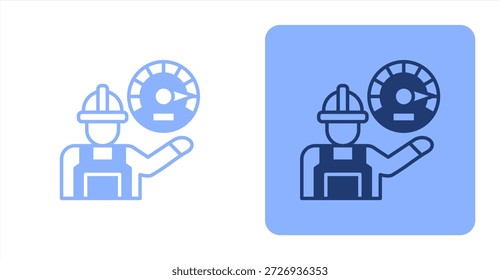 Rendimiento mixto Color de dos tonos e ilustración de icono de fondo contrastante