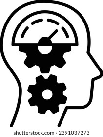 Performance und Natural Language Processing concept, Predicated and Optimize vektorsymbol design prognostitive modellierung oder anpassungsfähiges steuerungs symbol für künstliche Intelligenz zeichen neuronale Circuit Illustration