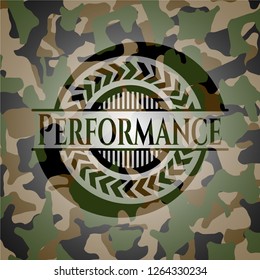 Performance on camo pattern