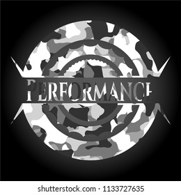 Performance on grey camo texture