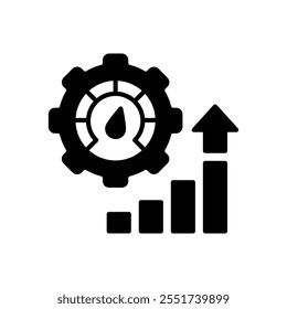 Performance optimization Glyph Icon, Vector illustration