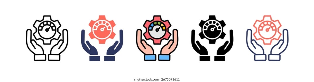 Performance Optimization Icon Multiple Vector Illustration