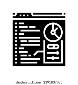 performance optimization software glyph icon vector. performance optimization software sign. isolated symbol illustration