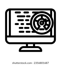 performance optimization software line icon vector. performance optimization software sign. isolated contour symbol black illustration
