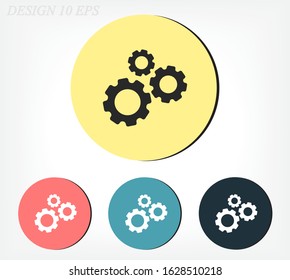 Performance outline icon gear isolated on background for website design, mobile apps, user interface gear . Editable stroke gear. Vector illustration, eps 10 gear