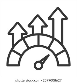 Performance Outline Icon Vector Illustration