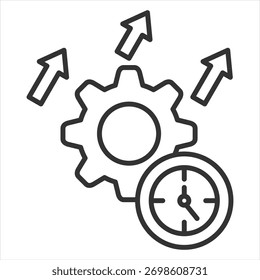 Ilustração do vetor do ícone da estrutura de tópicos de desempenho