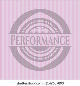 Performance pink emblem