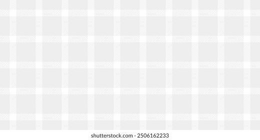 Performance plaid vector textile, individuality background texture check. Brazil tartan seamless fabric pattern in white color palette.