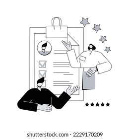 Performance rating abstract concept vector illustration. Performance review, rating management, employee work measurement, efficiency feedback, scoring system, meet expectation abstract metaphor.