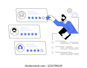 Performance rating abstract concept vector illustration. Performance review, rating management, employee work measurement, efficiency feedback, scoring system, meet expectation abstract metaphor.