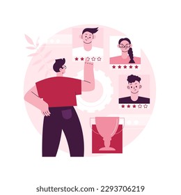 Performance rating abstract concept vector illustration. Performance review, rating management, employee work measurement, efficiency feedback, scoring system, meet expectation abstract metaphor.