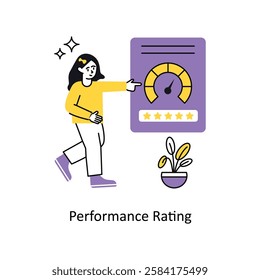 Performance Rating Concept vector illustration.  isolated on white Background. 
