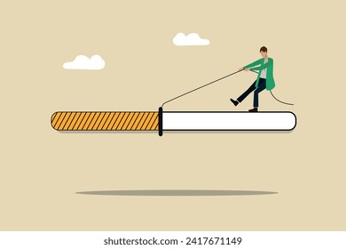 Performance rating or customer feedback, credit score or satisfaction measurement, improvement concept, businessman pull the string to make rating gauge to be excellent