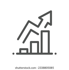 Esquema de icono y vector lineal relacionados con el rendimiento.