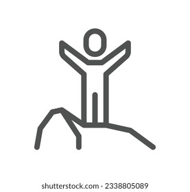 Performance related icon outline and linear vector.