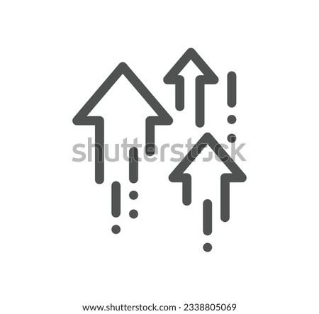 Performance related icon outline and linear vector.