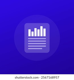 performance report icon, transparent design