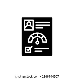 Performance Report Icon In Vector. Logotype