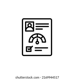 Performance Report Icon In Vector. Logotype