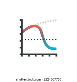 Performance reporting Management Information decrease down chart graph beautiful icon