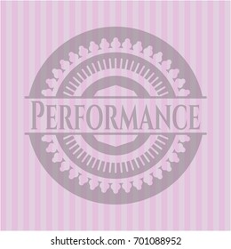 Performance retro pink emblem