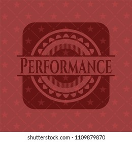  Performance retro red emblem