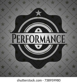 Performance retro style black emblem