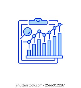 Performance Review Filled Line Icon. linear style sign for mobile concept and web design. Outline vector icon.
