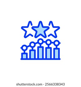 Performance Review Filled Line Icon. linear style sign for mobile concept and web design. Outline vector icon.