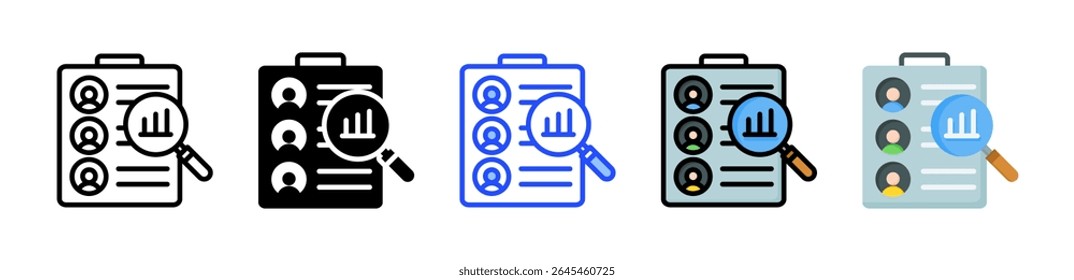 Coleção De Ícones De Revisão De Desempenho Com Vários Estilos