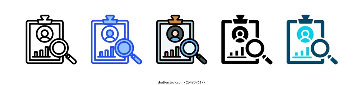 Colección De Iconos De Revisión De Rendimiento Con Varios Estilos