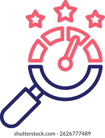 Ilustração do vetor de cores do ícone de revisão de desempenho