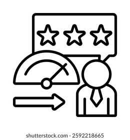 Performance Review Icon Element For Design