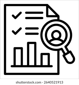 Performance Review Icon Element For Design