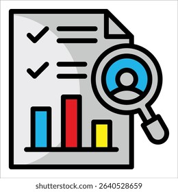 Performance Review Icon Element For Design