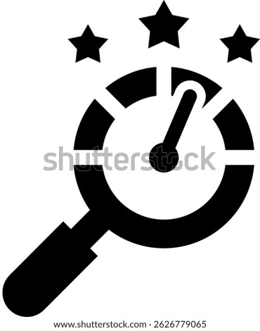 Performance Review Icon Glyph Vector Illustration