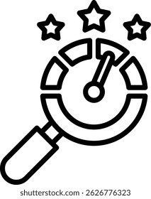 Performance Review Icon Line Vector Illustration