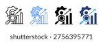 Performance Review icon set multiple style collection
